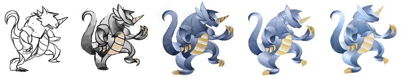Illustration for article titled The Regal Rhydon! Pokemon One a Day!
